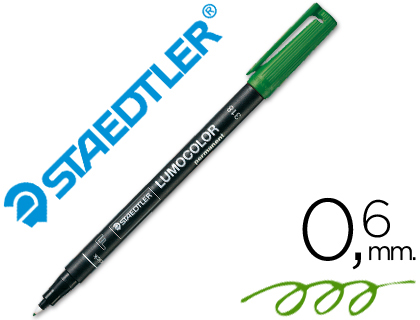 Rotulador retroproyección Staedtler Lumocolor 318 punta fina tinta verde